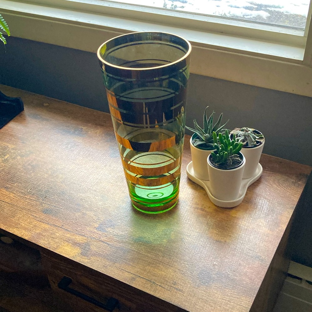 Bohemian glass vase